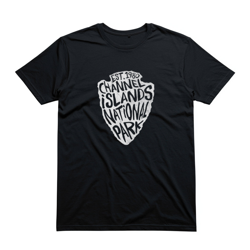 Channel Islands National Park T-Shirt - Arrowhead Design in Black