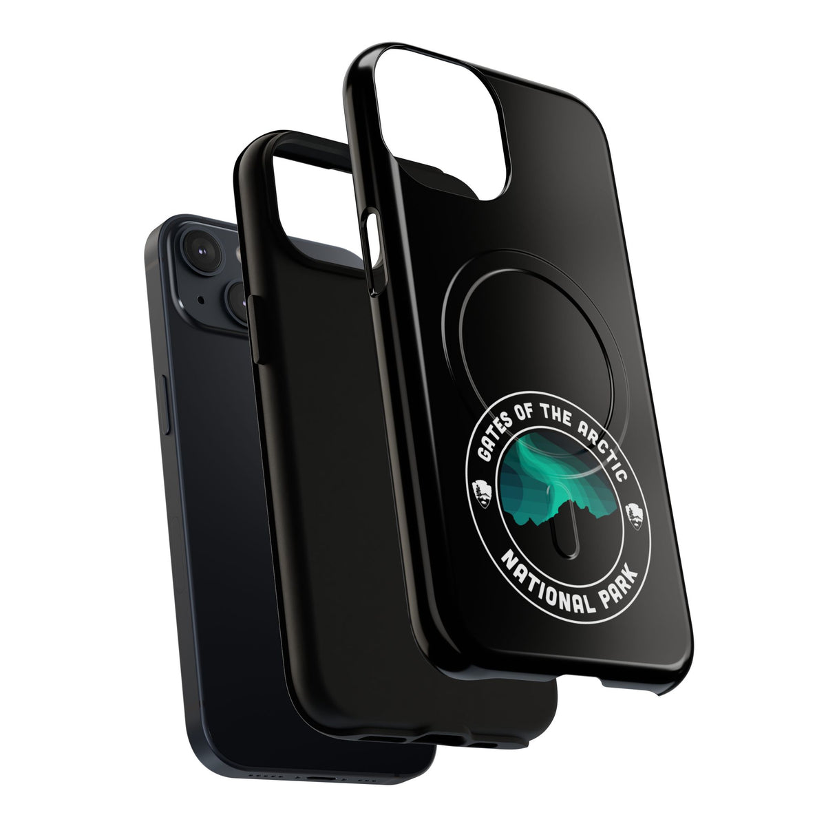 Gates of the Arctic National Park iPhone Case with MagSafe - Round Emblem Design