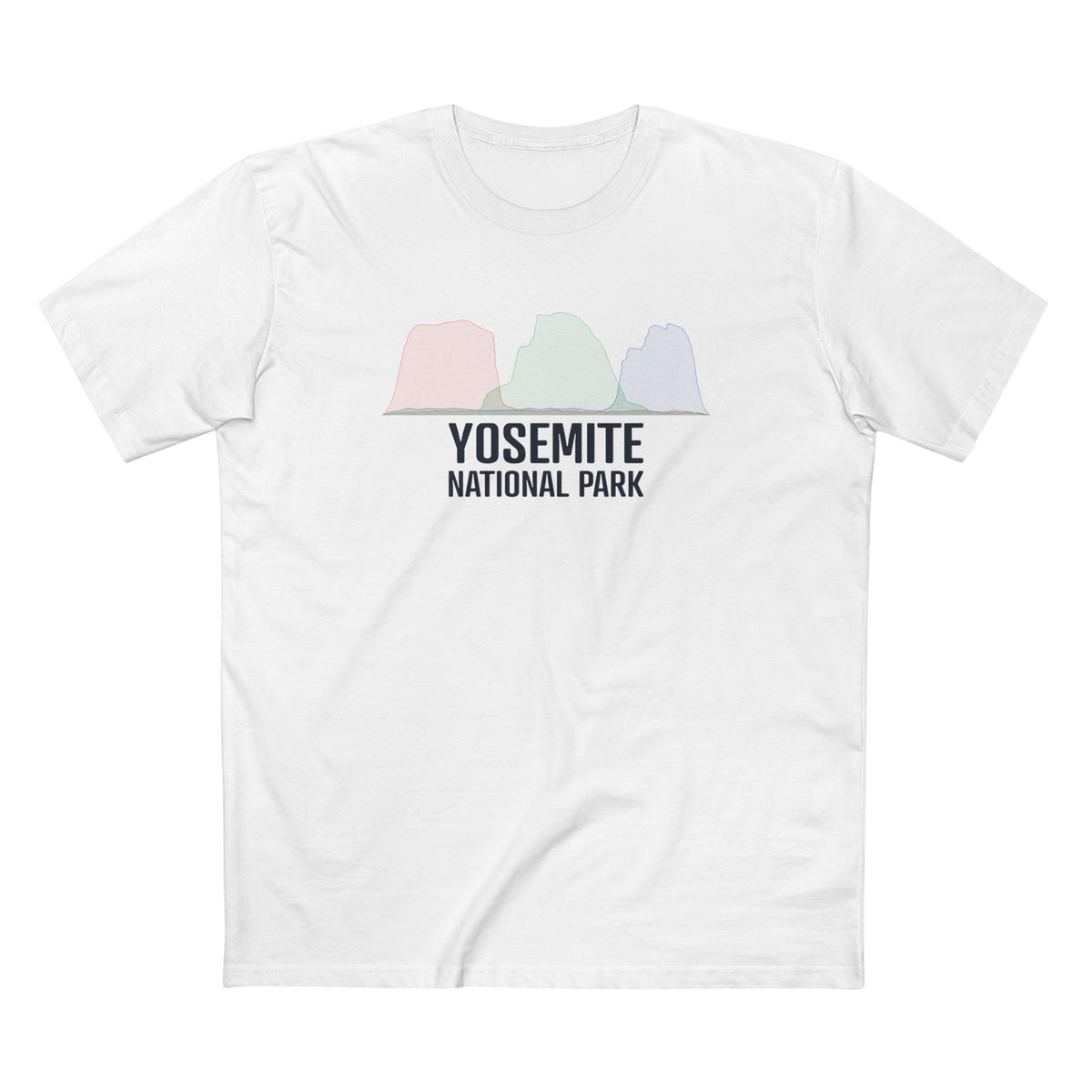 Yosemite National Park T-Shirt - Histogram Design in White