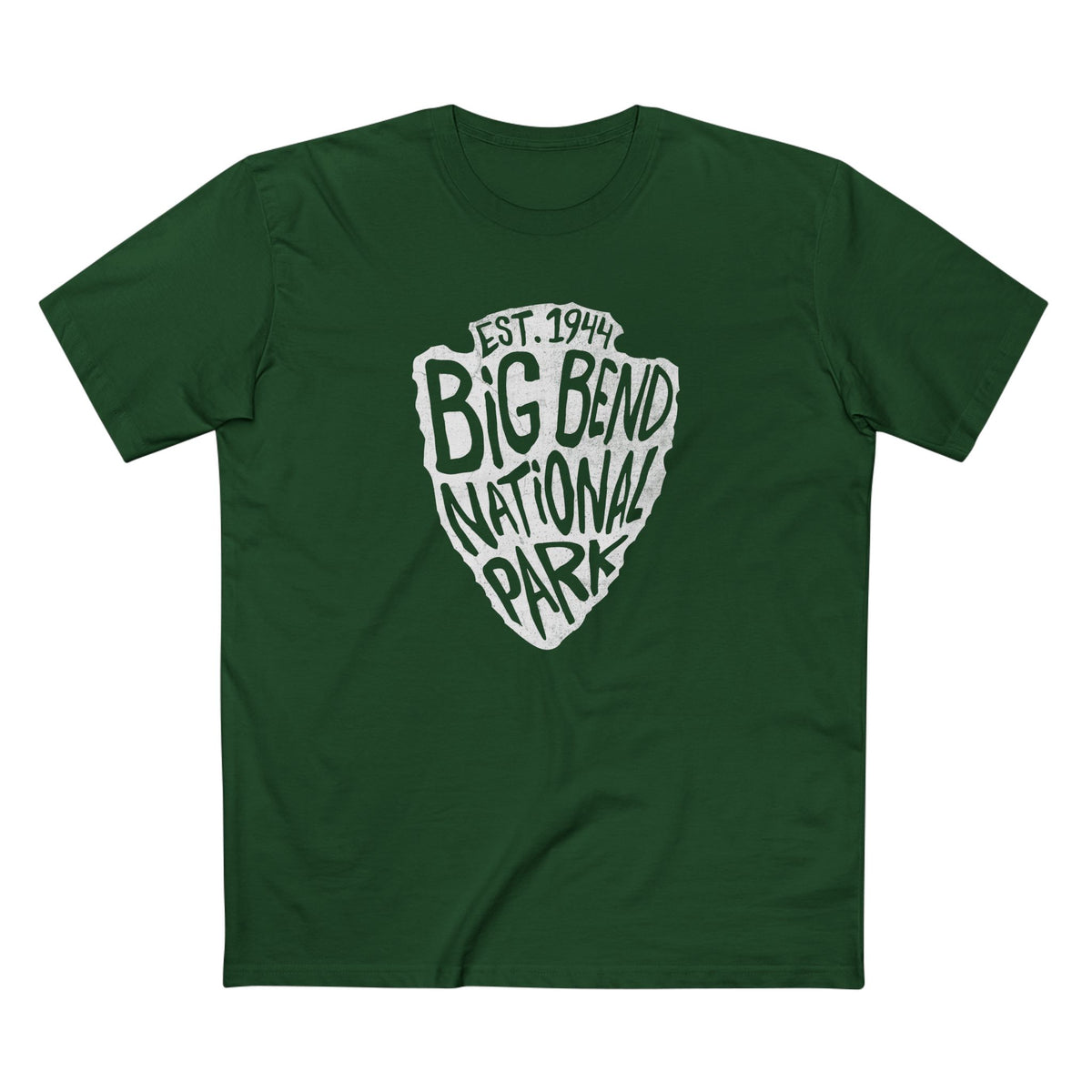 Big Bend National Park T-Shirt - Arrowhead Design in Forest Green