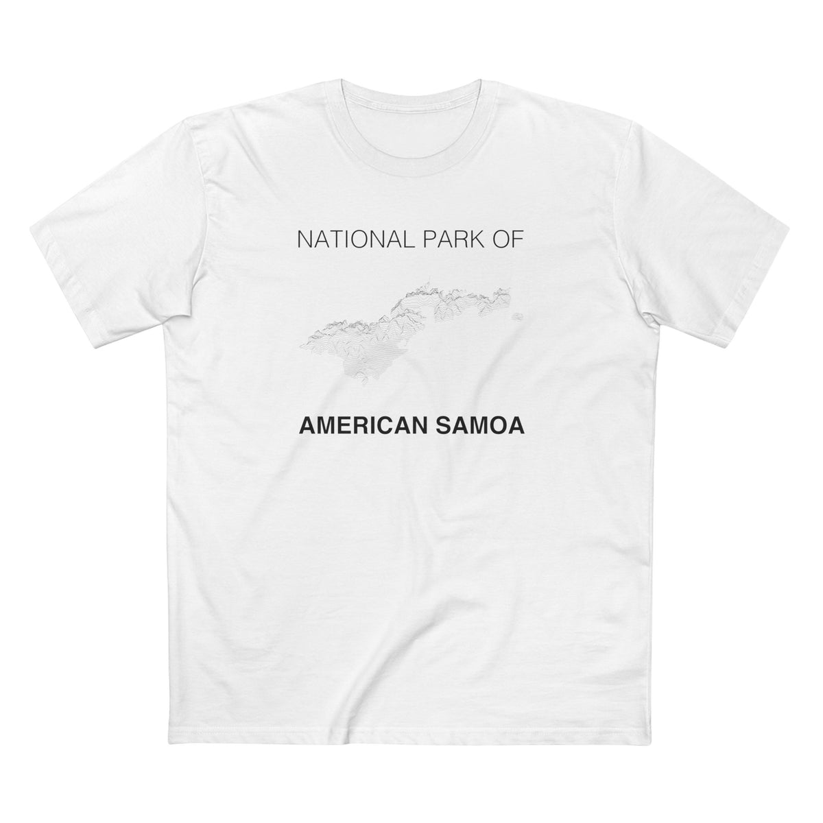 National Park of American Samoa T-Shirt Lines in White