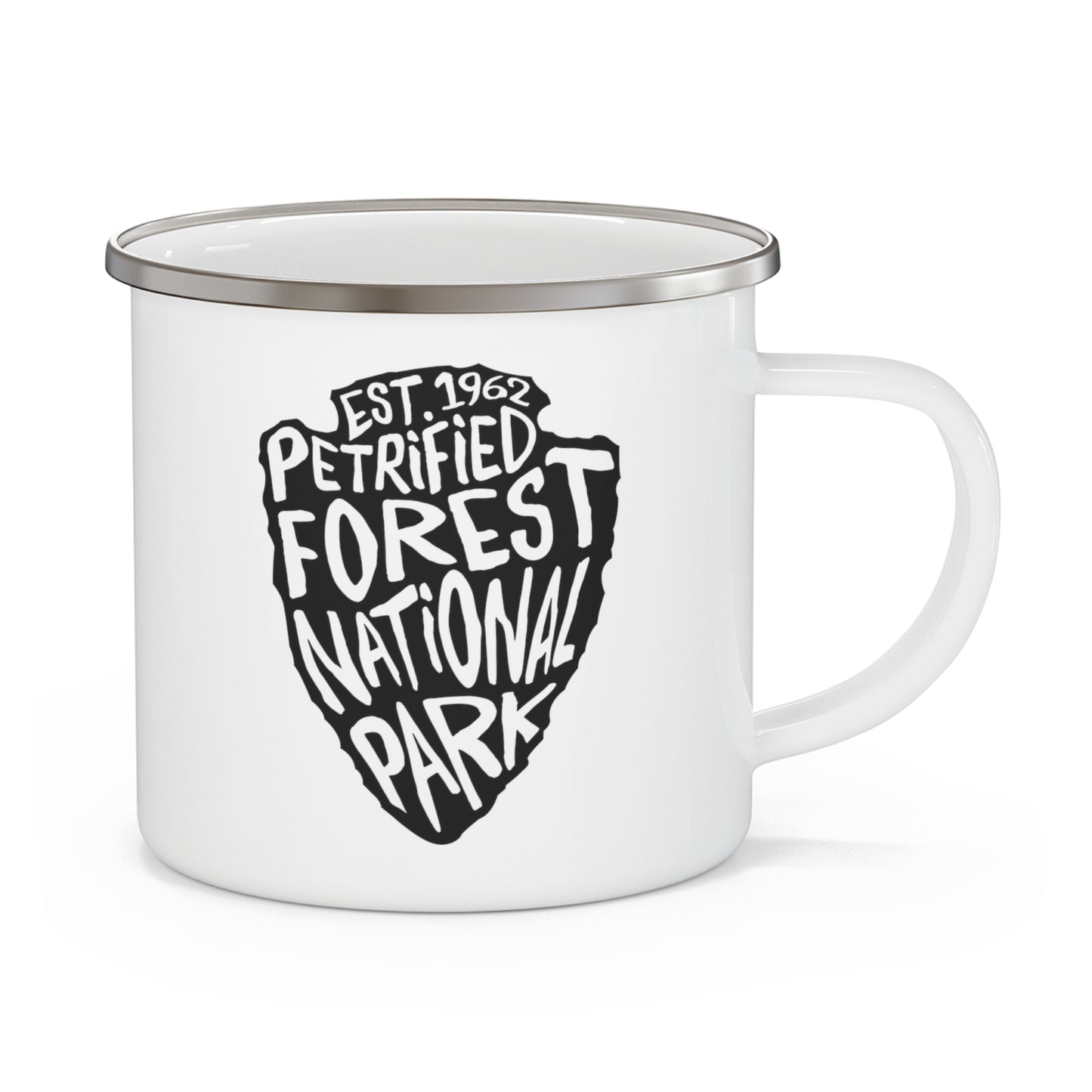 Petrified Forest National Park Enamel Camping Mug - Arrowhead