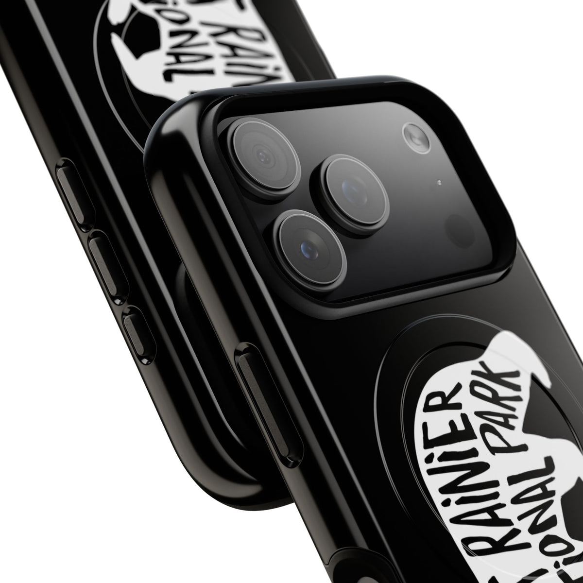 Mount Rainier National Park iPhone Case with MagSafe - Black Bear Design