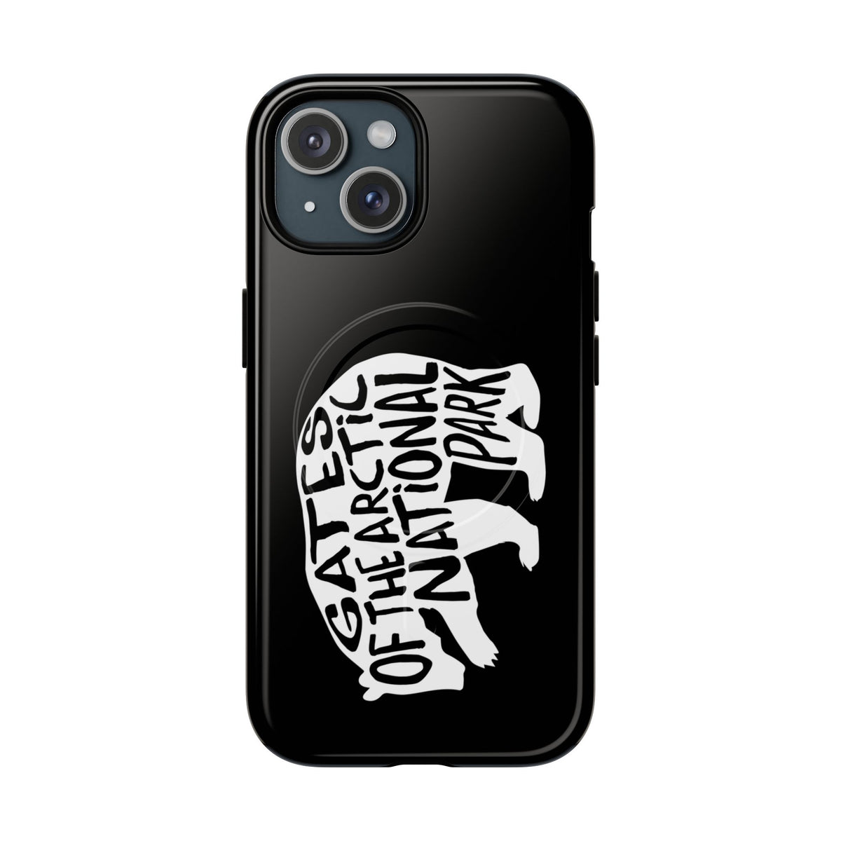 Gates of the Arctic National Park iPhone Case with MagSafe - Grizzly Bear Design