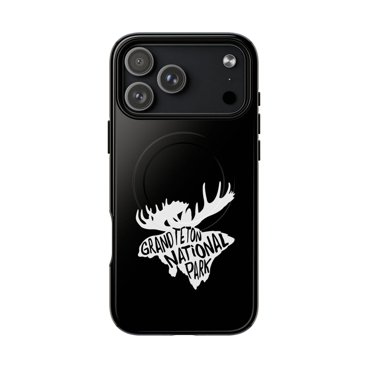 Grand Teton National Park iPhone Case with MagSafe - Moose Design