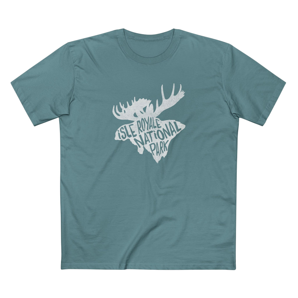 Isle Royale National Park T-Shirt - Moose in Slate Blue