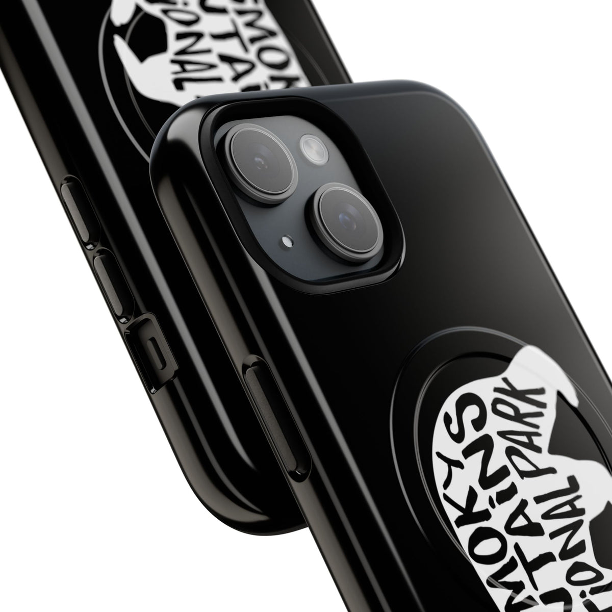 Great Smoky Mountains National Park iPhone Case with MagSafe - Black Bear Design