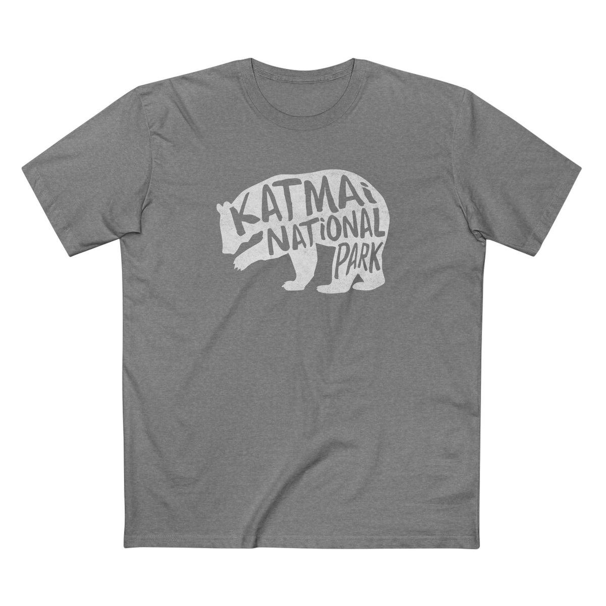 Katmai National Park T-Shirt - Grizzly Bear in Athletic Heather