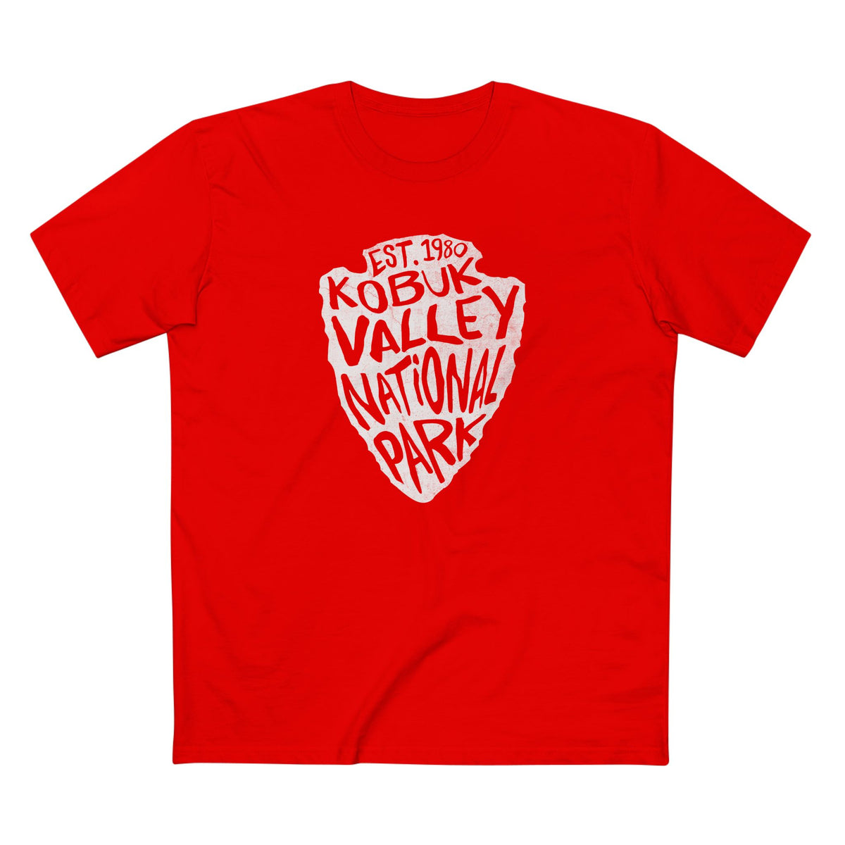 Kobuk Valley National Park T-Shirt - Arrowhead Design in Red