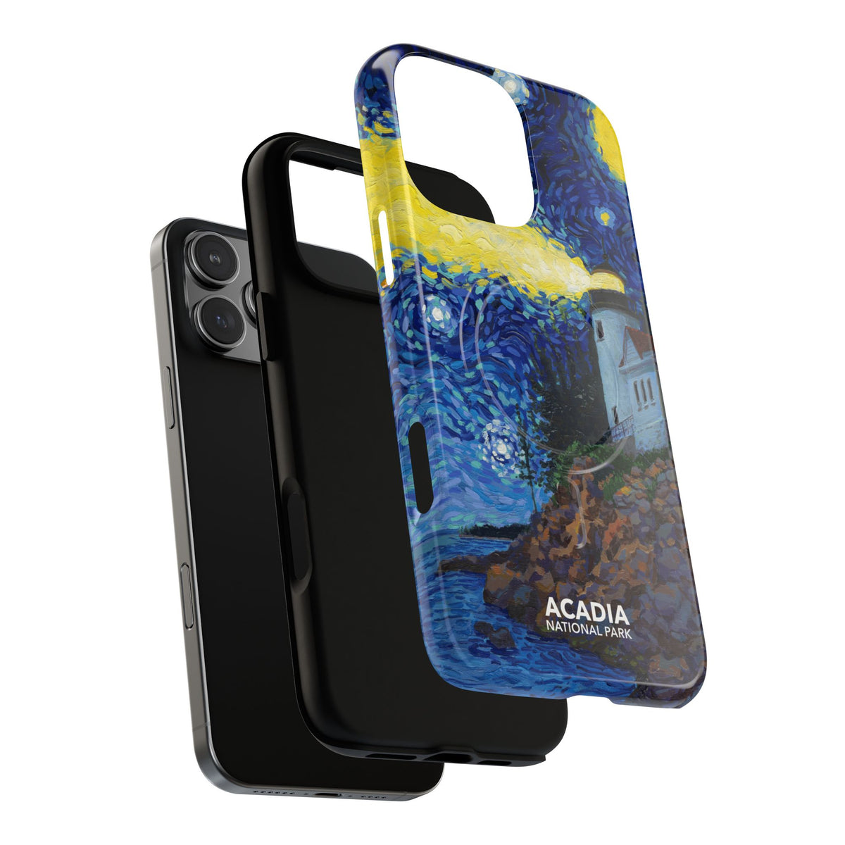Acadia National Park iPhone Case with MagSafe - Starry Night Lighthouse