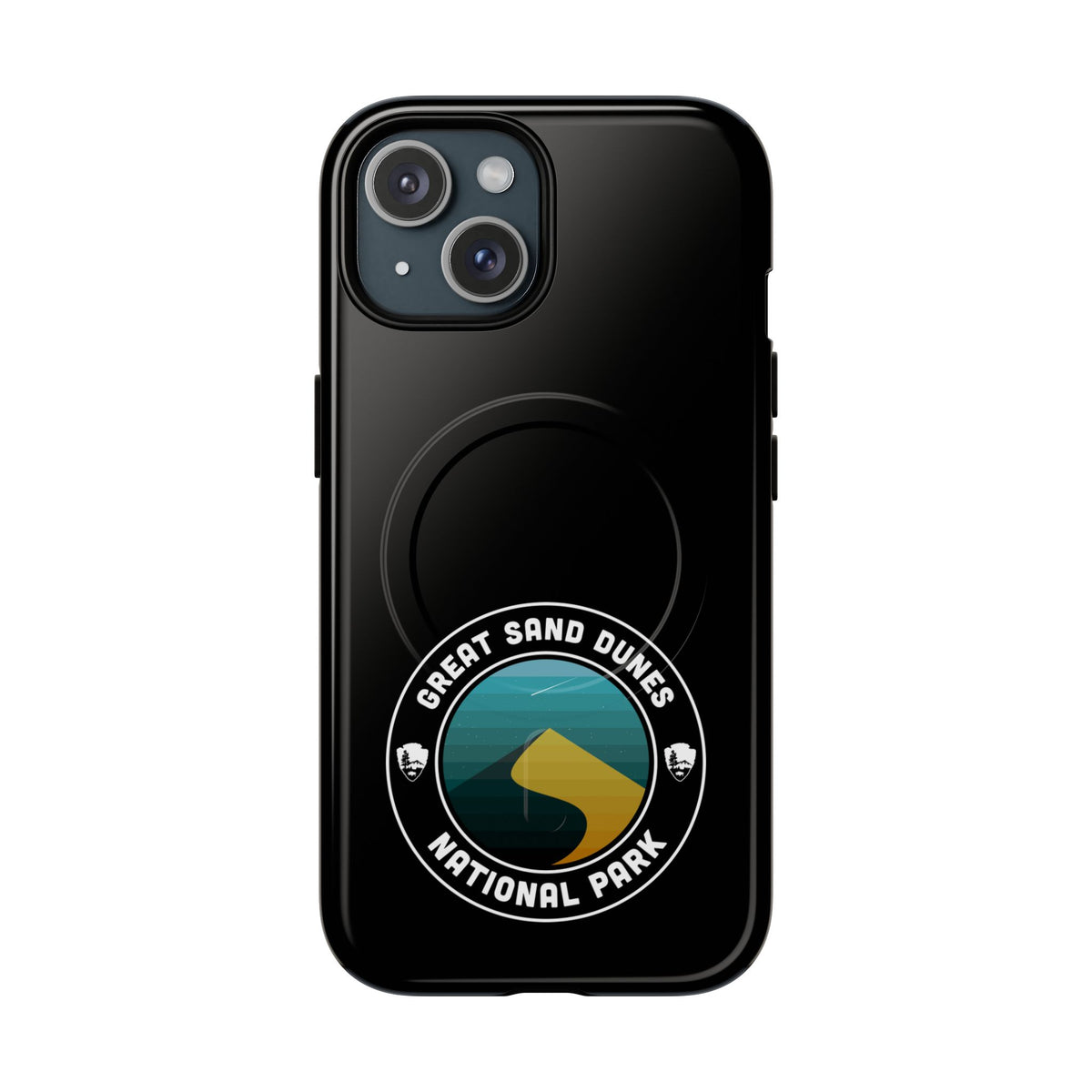 Great Sand Dunes National Park iPhone Case with MagSafe - Round Emblem Design