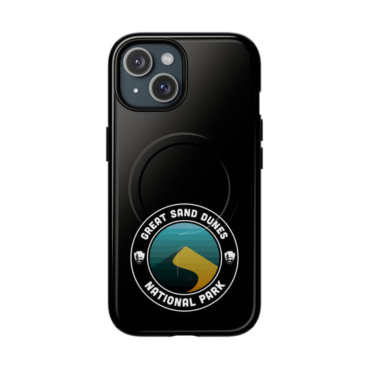 Great Sand Dunes National Park iPhone Case with MagSafe - Round Emblem Design