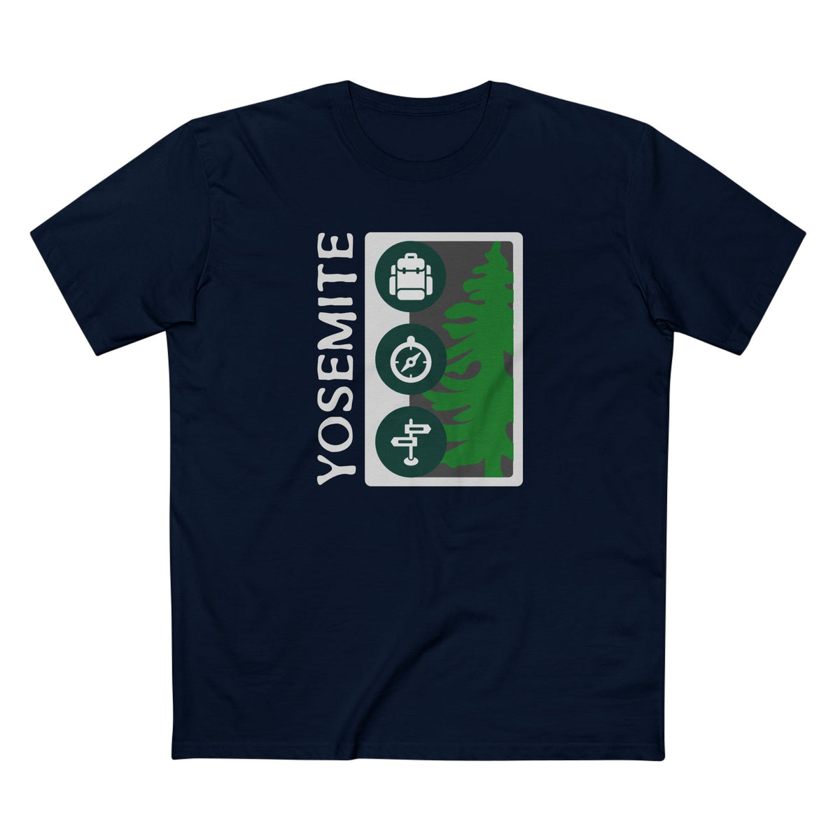 Yosemite National Park T-Shirt Tree Graphic in Navy