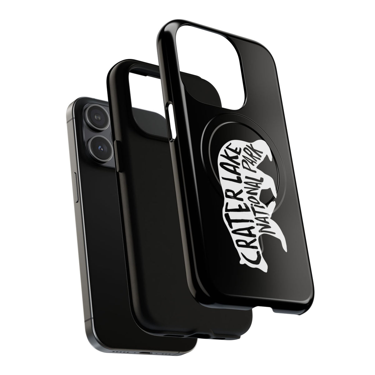 Crater Lake National Park iPhone Case with MagSafe - Black Bear Design