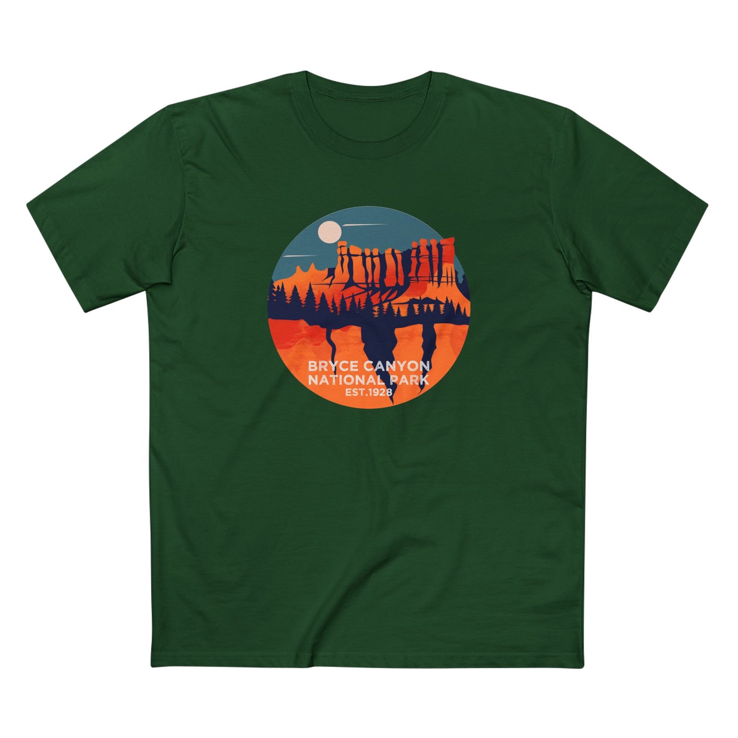 Bryce Canyon National Park T-Shirt - High Hoodoos in Forest Green