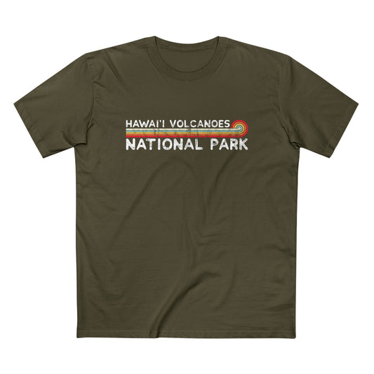 Hawaii Volcanoes National Park T-Shirt - Vintage Stretched Sunrise