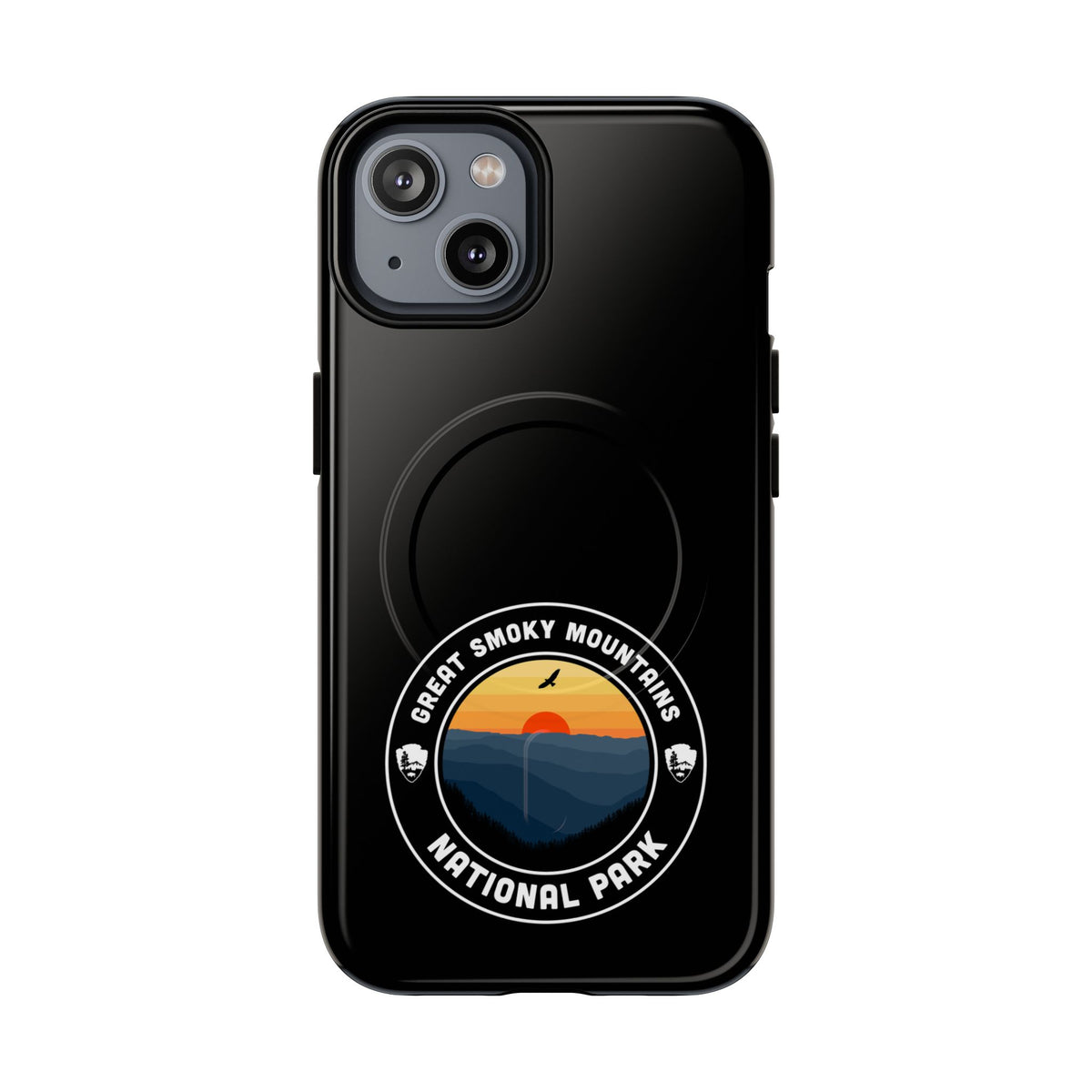 Great Smoky Mountains National Park iPhone Case with MagSafe - Round Emblem Design