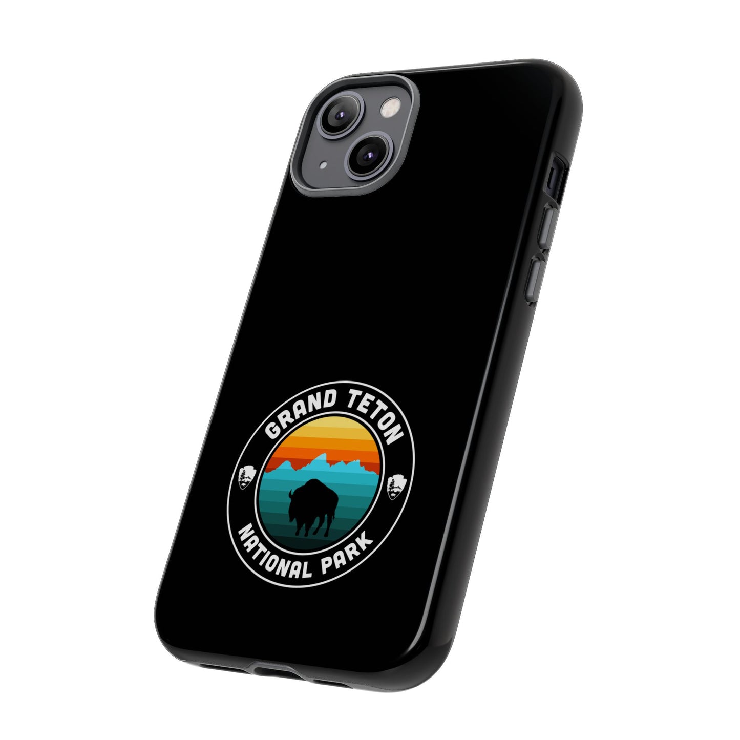 Grand Teton National Park Phone Case - Round Emblem Design