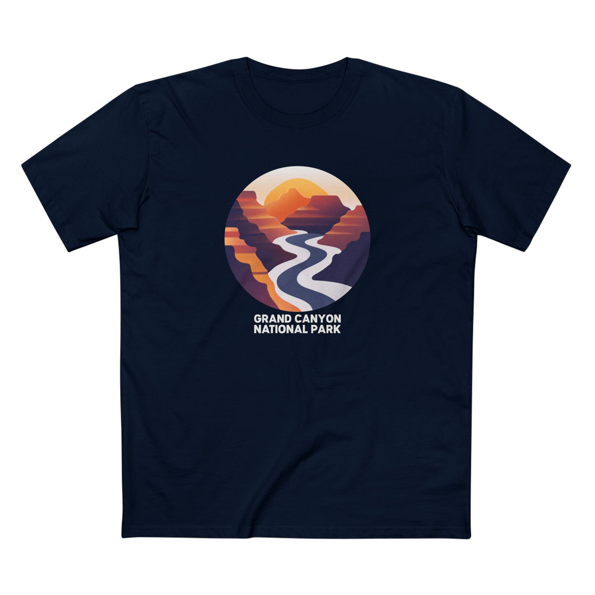 Grand Canyon National Park T-Shirt - Stylized Logo Design in Navy