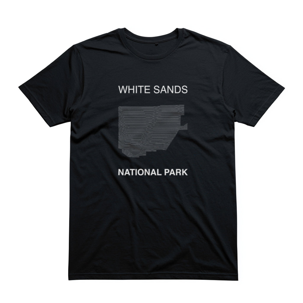 White Sands National Park T-Shirt Lines in Black