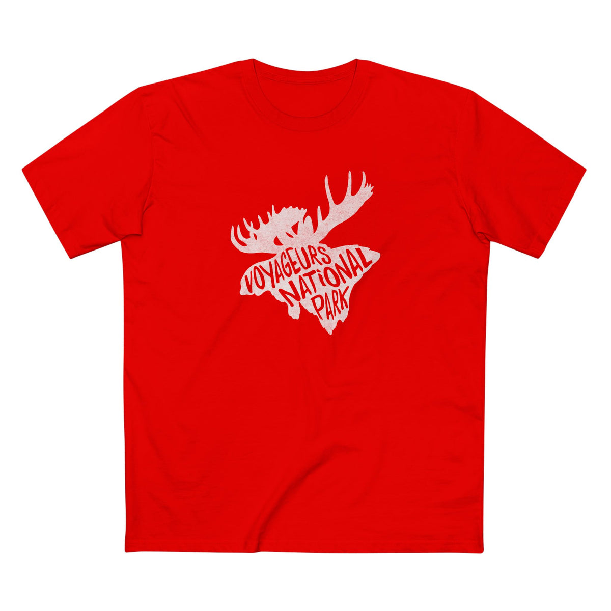 Voyageurs National Park T-Shirt - Moose in Red