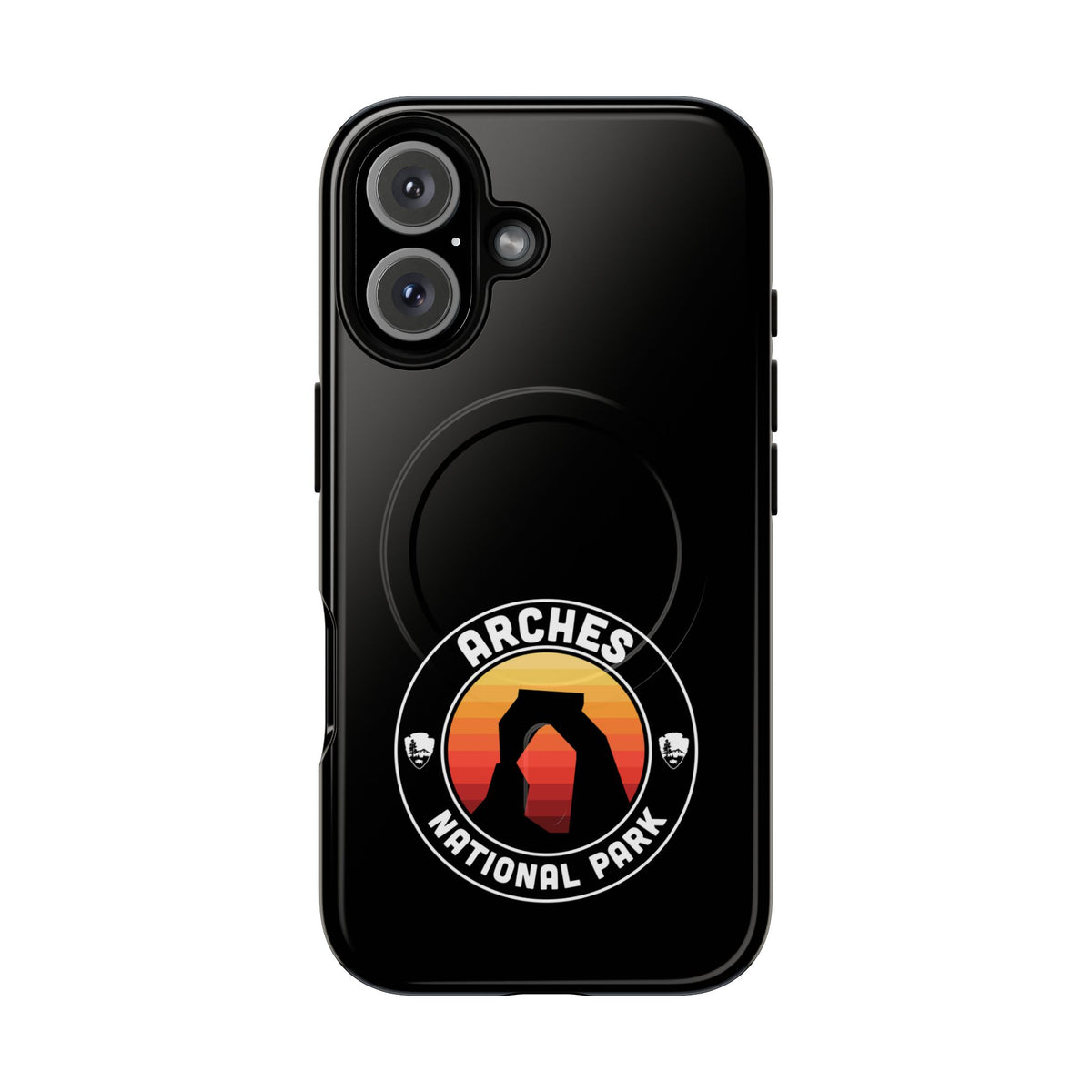 Arches National Park iPhone Case with MagSafe - Round Emblem Design