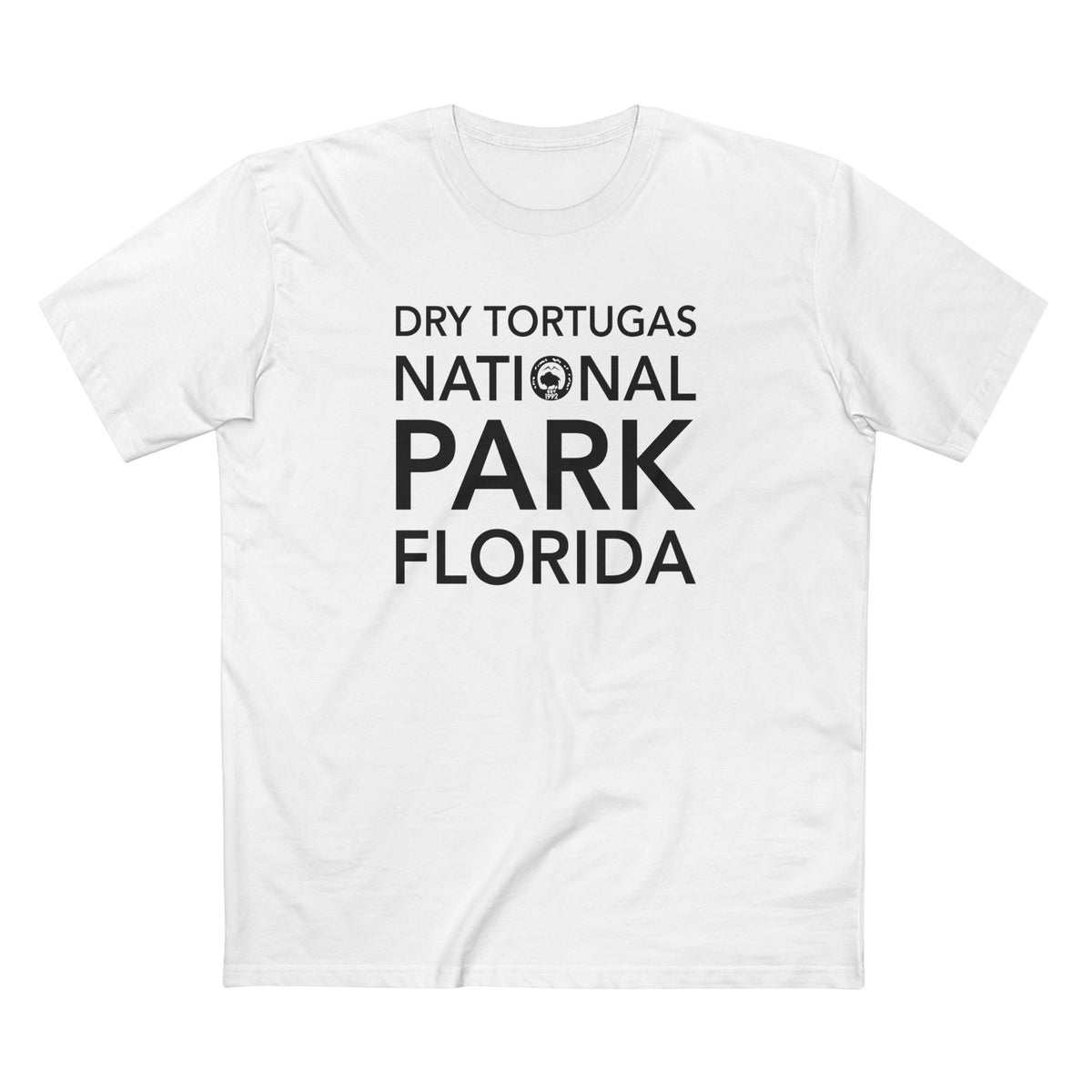 Dry Tortugas National Park T-Shirt Block Text in White