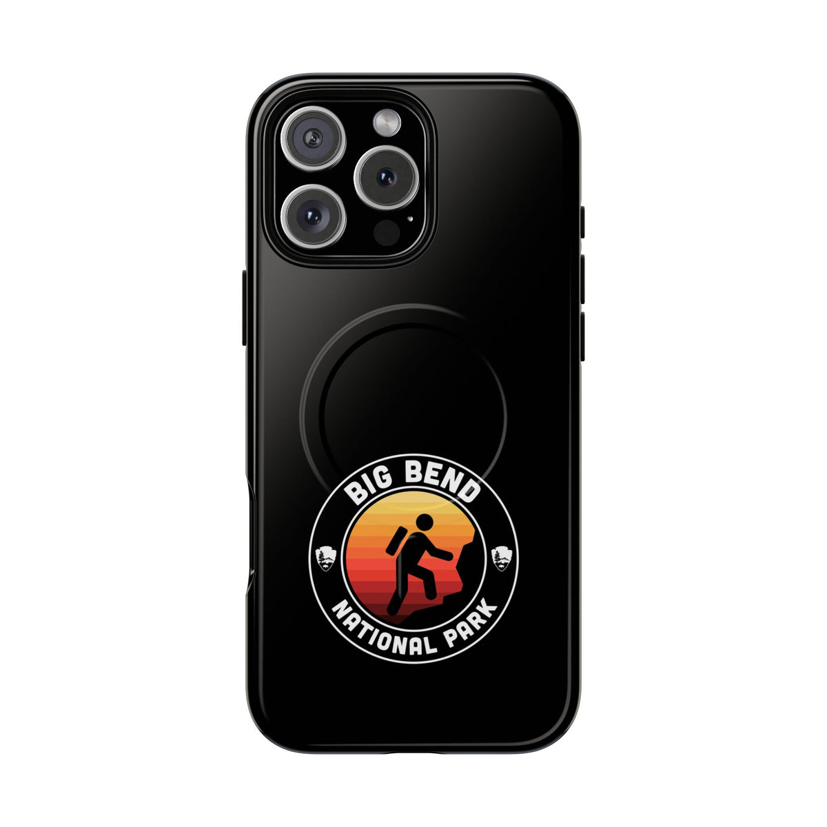 Big Bend National Park iPhone Case with MagSafe - Round Emblem Design