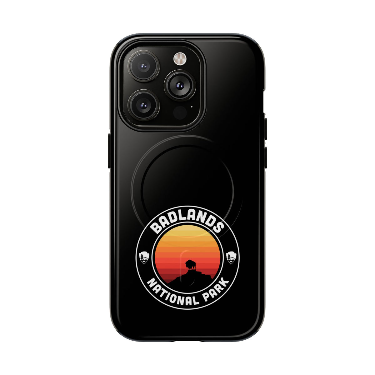 Badlands National Park iPhone Case with MagSafe - Round Emblem Design