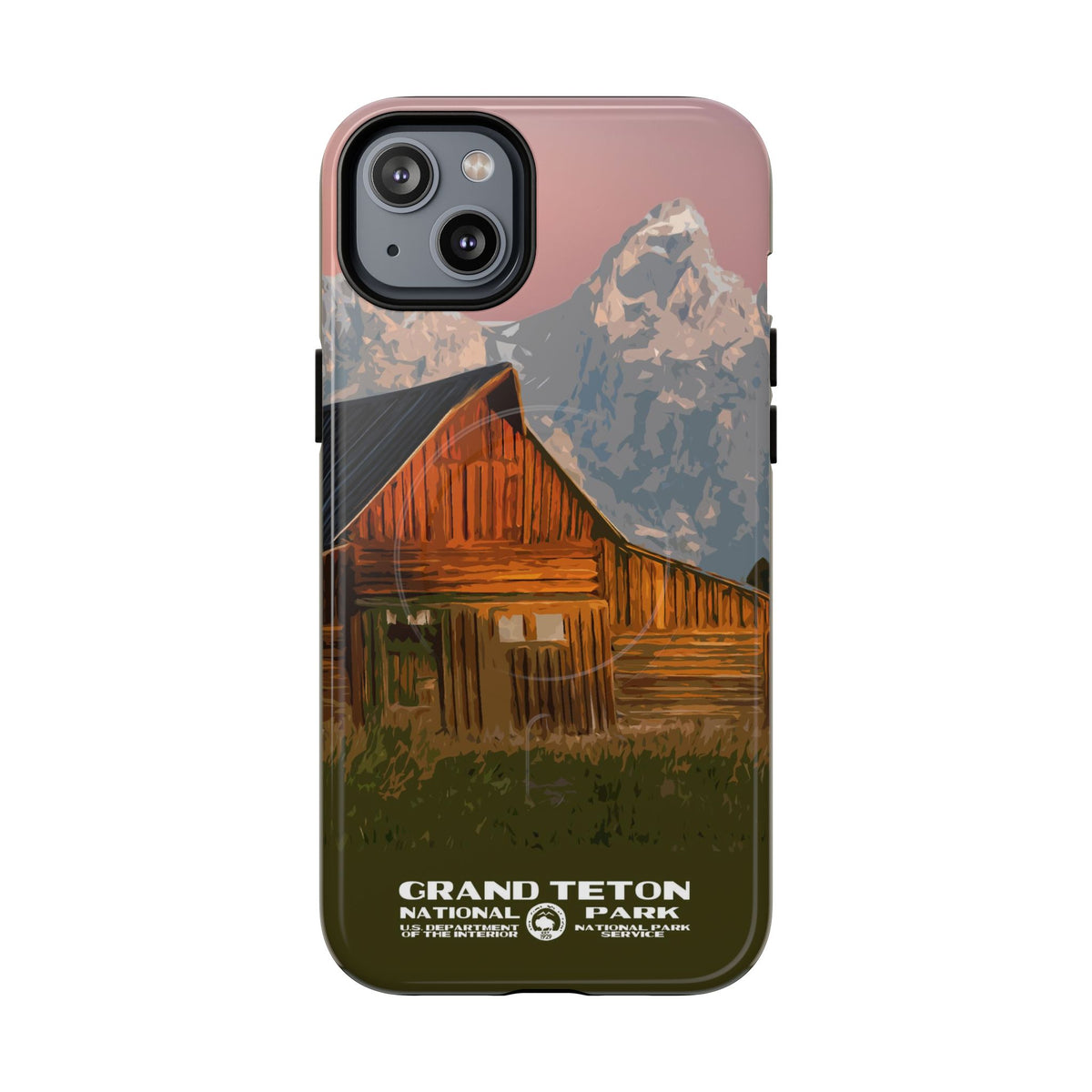 Grand Teton National Park iPhone Case with MagSafe - Moulton Barn