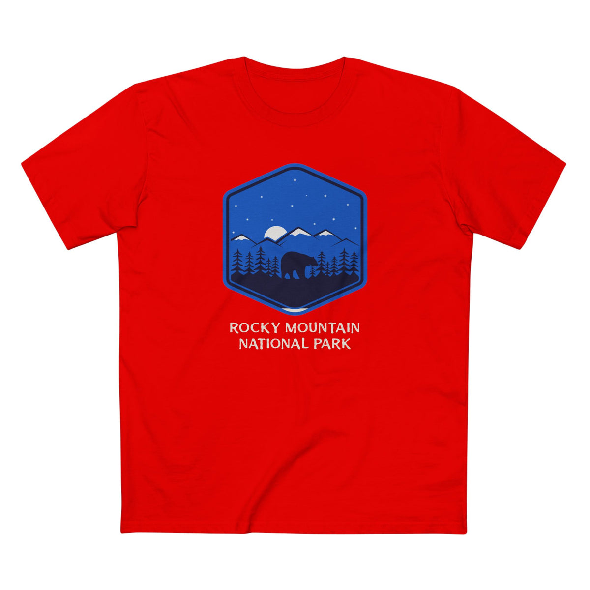 Rocky Mountain National Park T-Shirt - Bear Graphic in Red