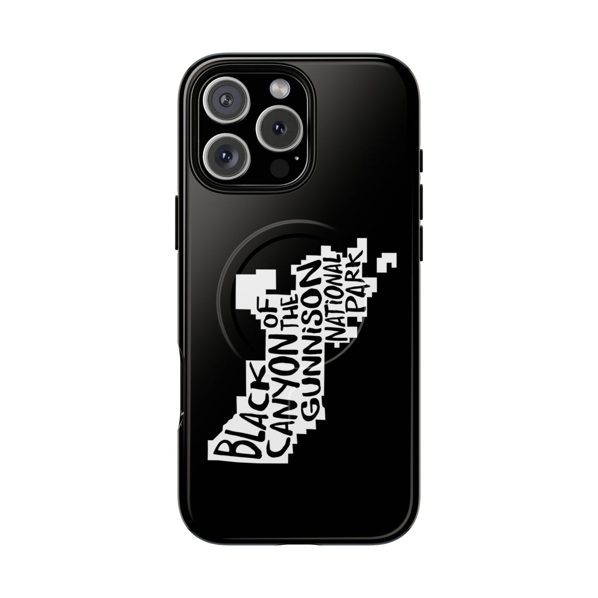 Black Canyon of the Gunnison National Park iPhone Case with MagSafe - Map Design