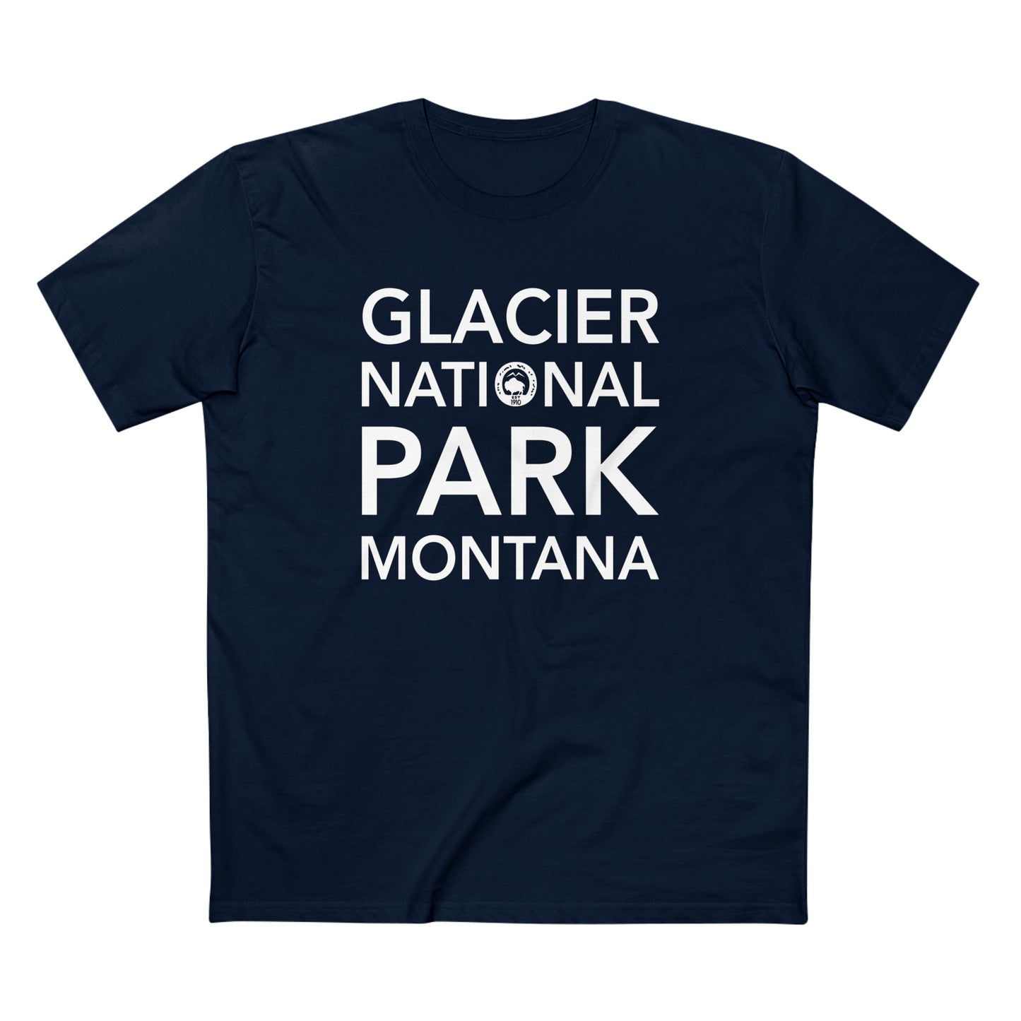 Glacier National Park T-Shirt Block Text