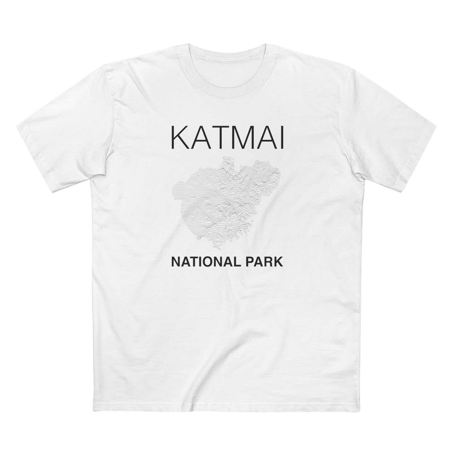 Katmai National Park T-Shirt Lines in White
