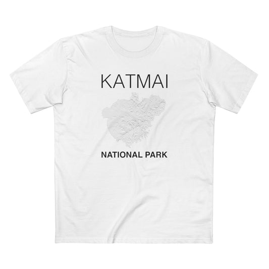 Katmai National Park T-Shirt Lines in White