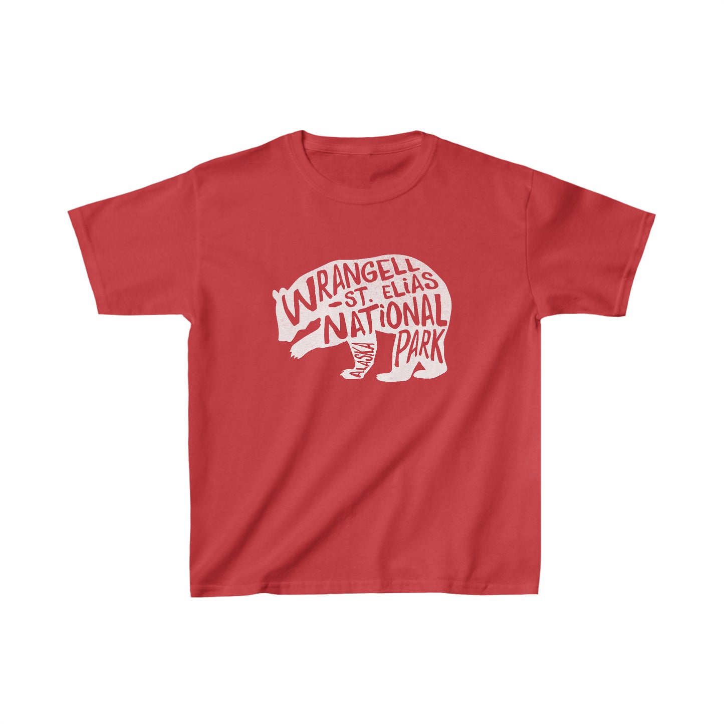 Wrangell St. Elias National Park Child T-Shirt - Grizzly Bear Chunky Text