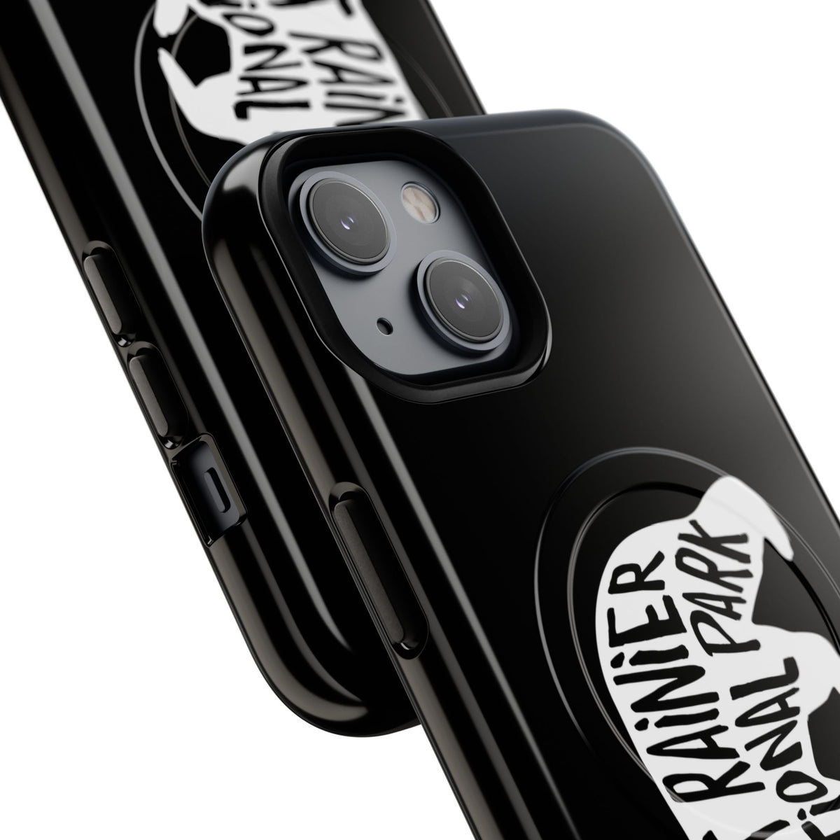 Mount Rainier National Park iPhone Case with MagSafe - Black Bear Design