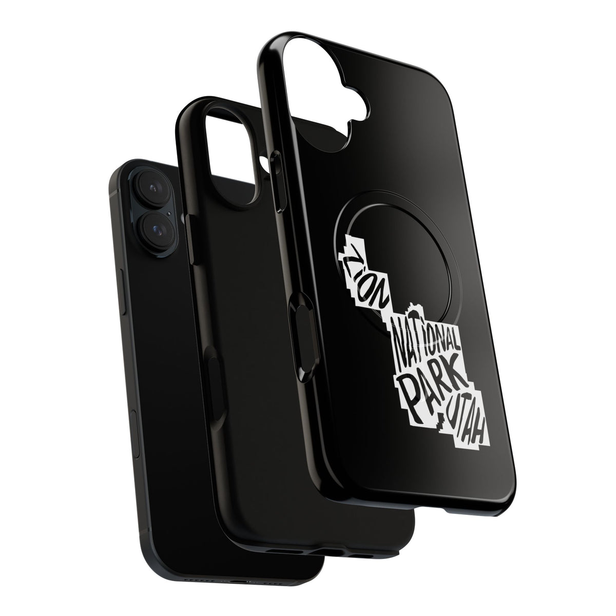 Zion National Park iPhone Case with MagSafe - Map Design