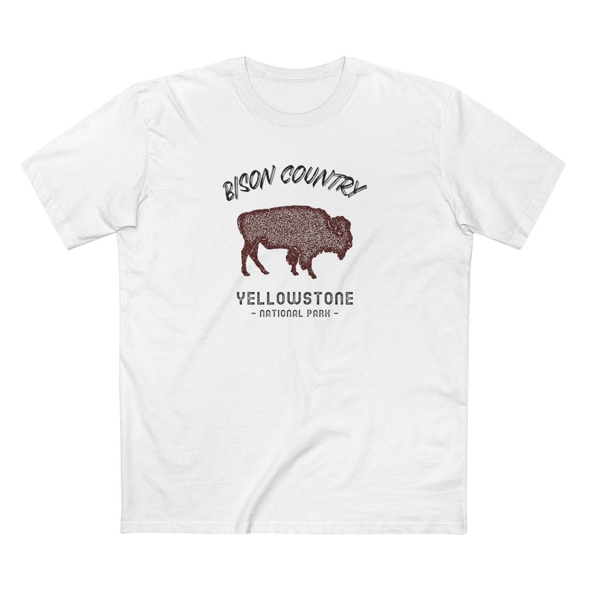 Yellowstone National Park T-Shirt - Bison Country in White
