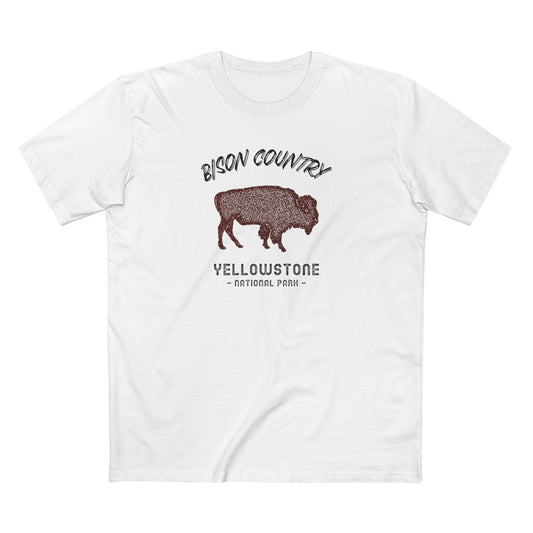 Yellowstone National Park T-Shirt - Bison Country in White