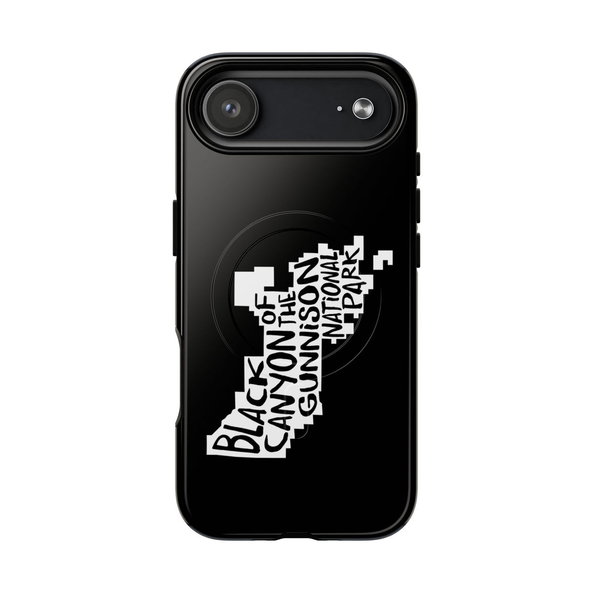 Black Canyon of the Gunnison National Park iPhone Case with MagSafe - Map Design