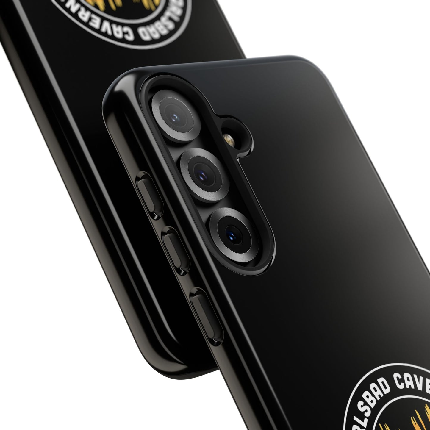 Carlsbad Caverns National Park Phone Case - Orange Round Emblem Design