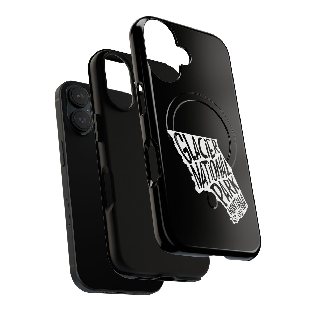 Glacier National Park iPhone Case with MagSafe - Map Design