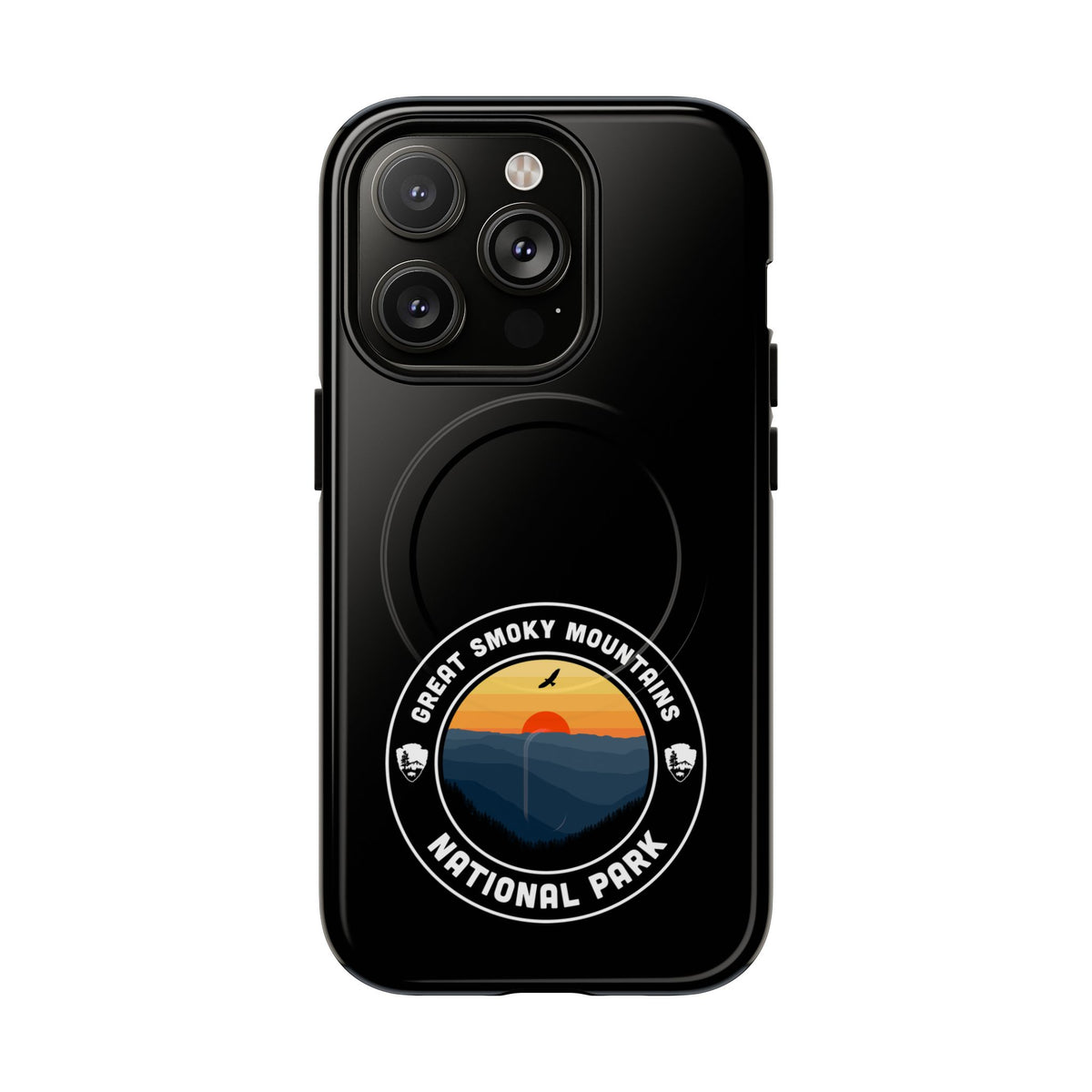 Great Smoky Mountains National Park iPhone Case with MagSafe - Round Emblem Design