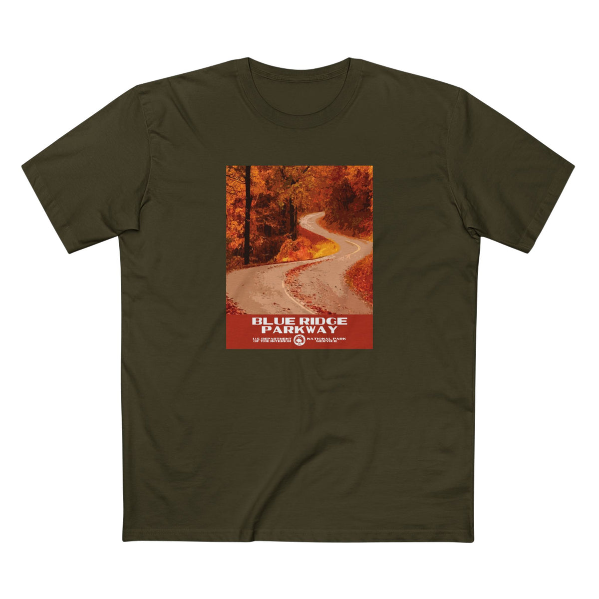 Blue Ridge Parkway T-Shirt in Army