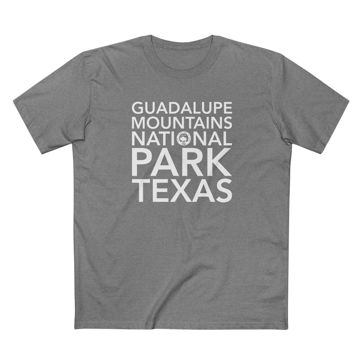 Guadalupe Mountains National Park T-Shirt Block Text in Athletic Heather