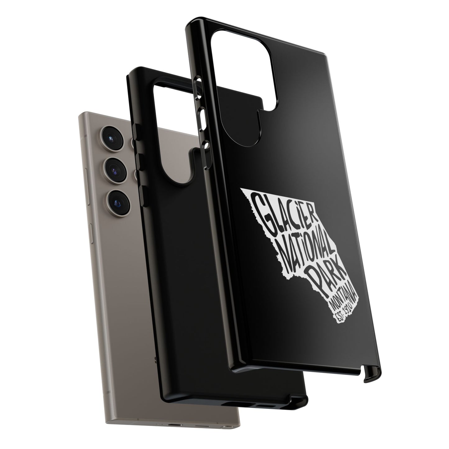 Glacier National Park Phone Case - Map Design