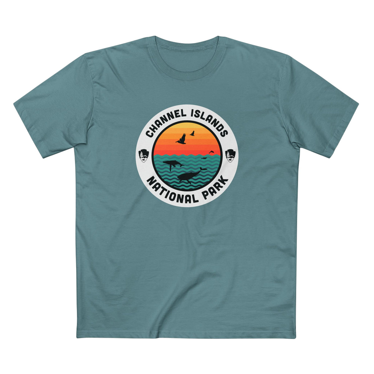 Channel Islands National Park - Round Badge Design in Slate Blue