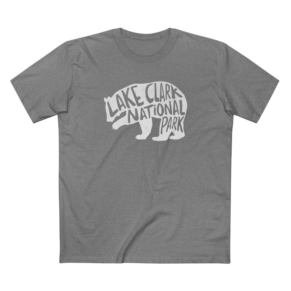 Lake Clark National Park T-Shirt - Grizzly Bear in Athletic Heather