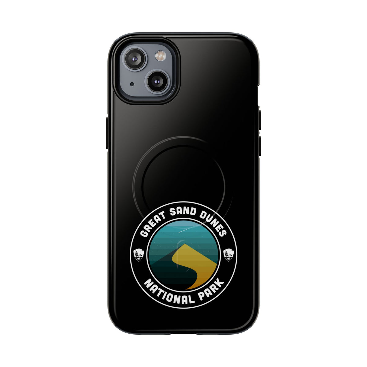 Great Sand Dunes National Park iPhone Case with MagSafe - Round Emblem Design
